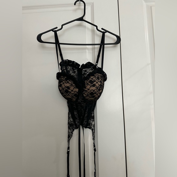 Fashion Nova See Through Love Lace Bustier Top Black *BNWT* - Picture 2 of 9